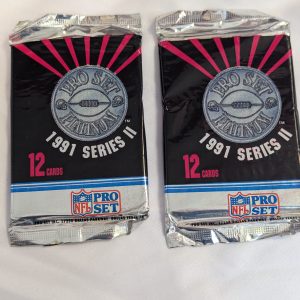 2 Packs of 1991 NFL Pro Platinum Trading Cards