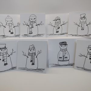 8 LUCE Originals Snowman Cards