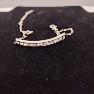 Silver-tone Bracelet with Sparkling Crystals