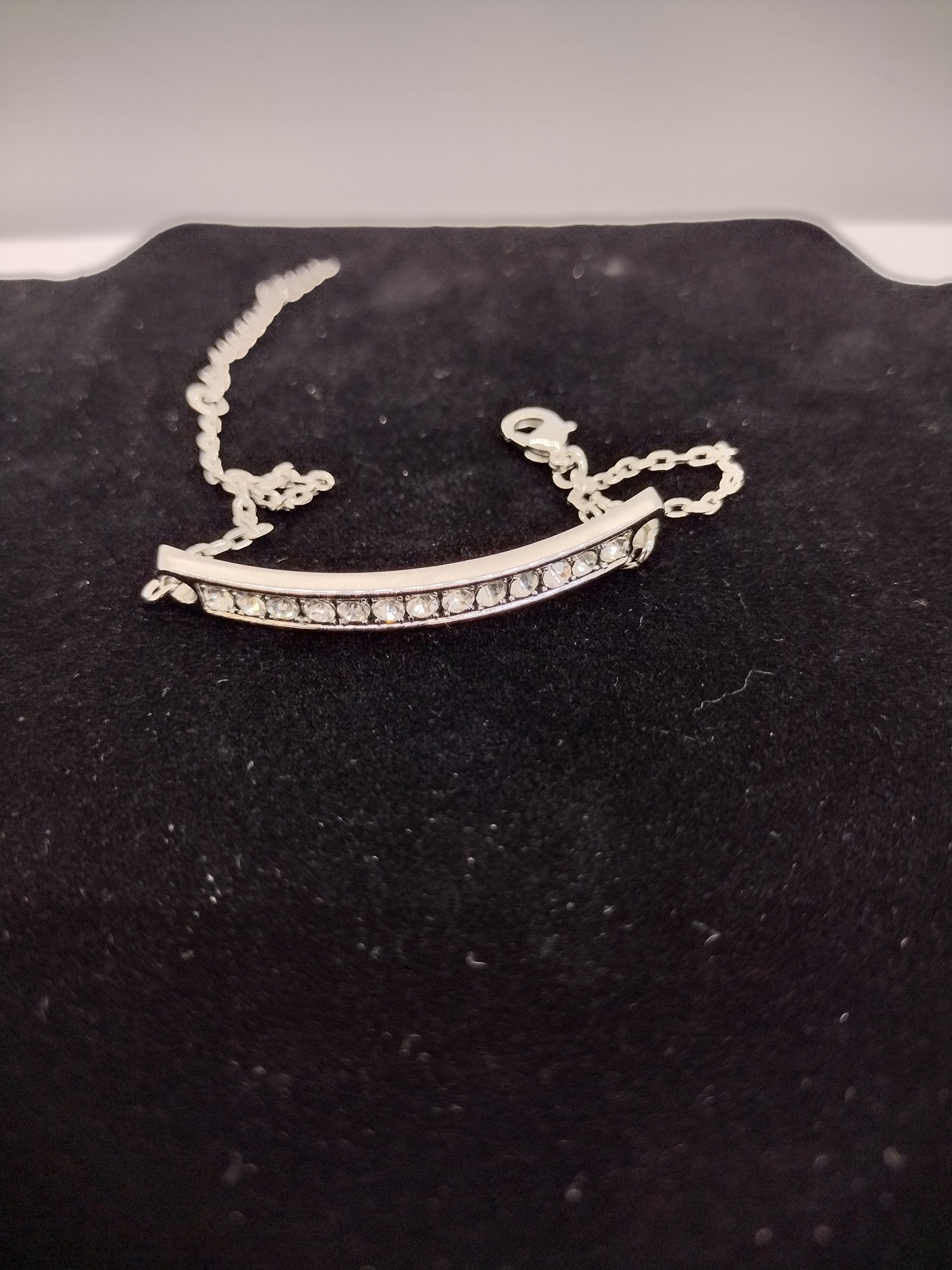 Silver-tone Bracelet with Sparkling Crystals