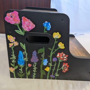 Threes' Class Art Project: Fingerprint Flowers Step Stool