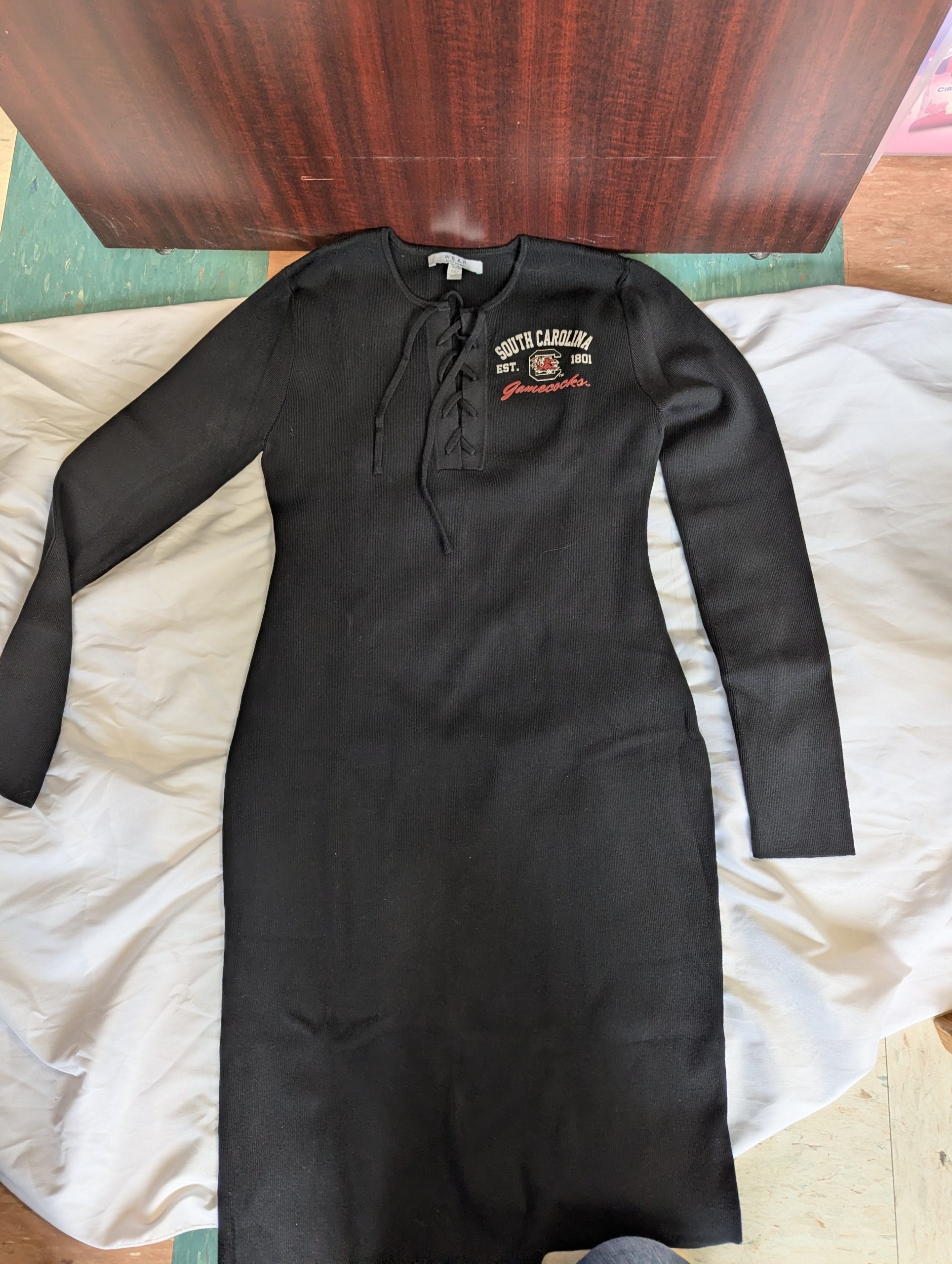 Women's XL Long Sleeved Black Gamecocks Dress