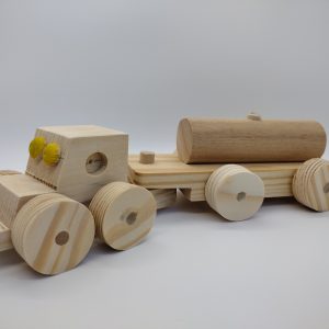 Handcrafted Wood Tanker Truck Toy