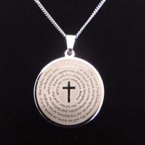 The Lord's Prayer Medallion Pendant Necklace