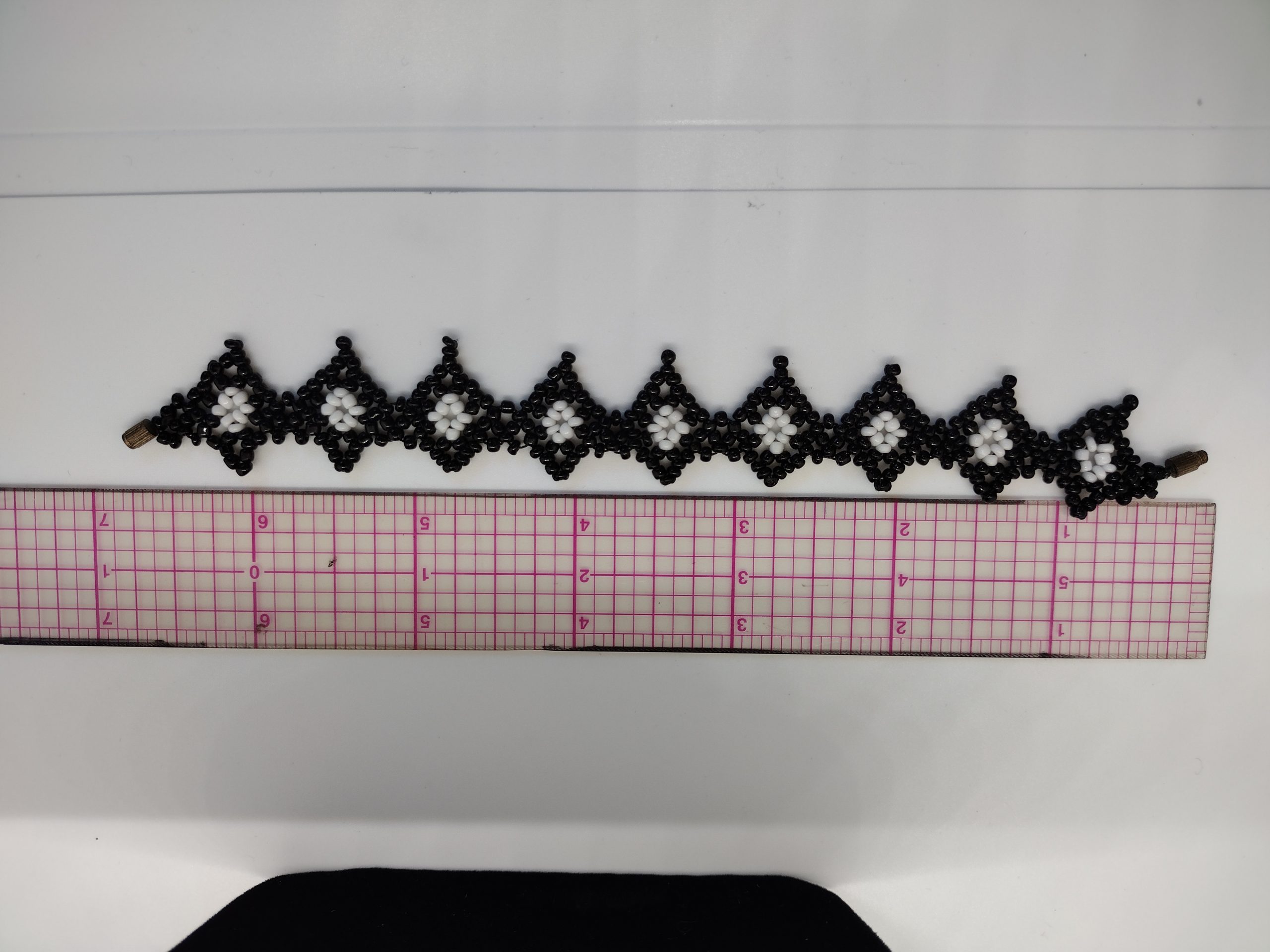 Antique Handbeaded Necklace, Earrings and Bracelet - Image 2