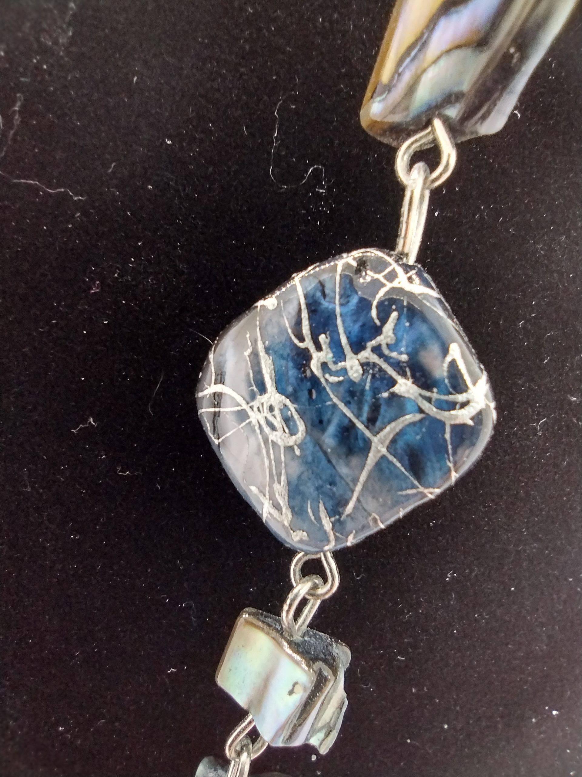 Marbled Stone & Mixed‑Bead Necklace - Image 2