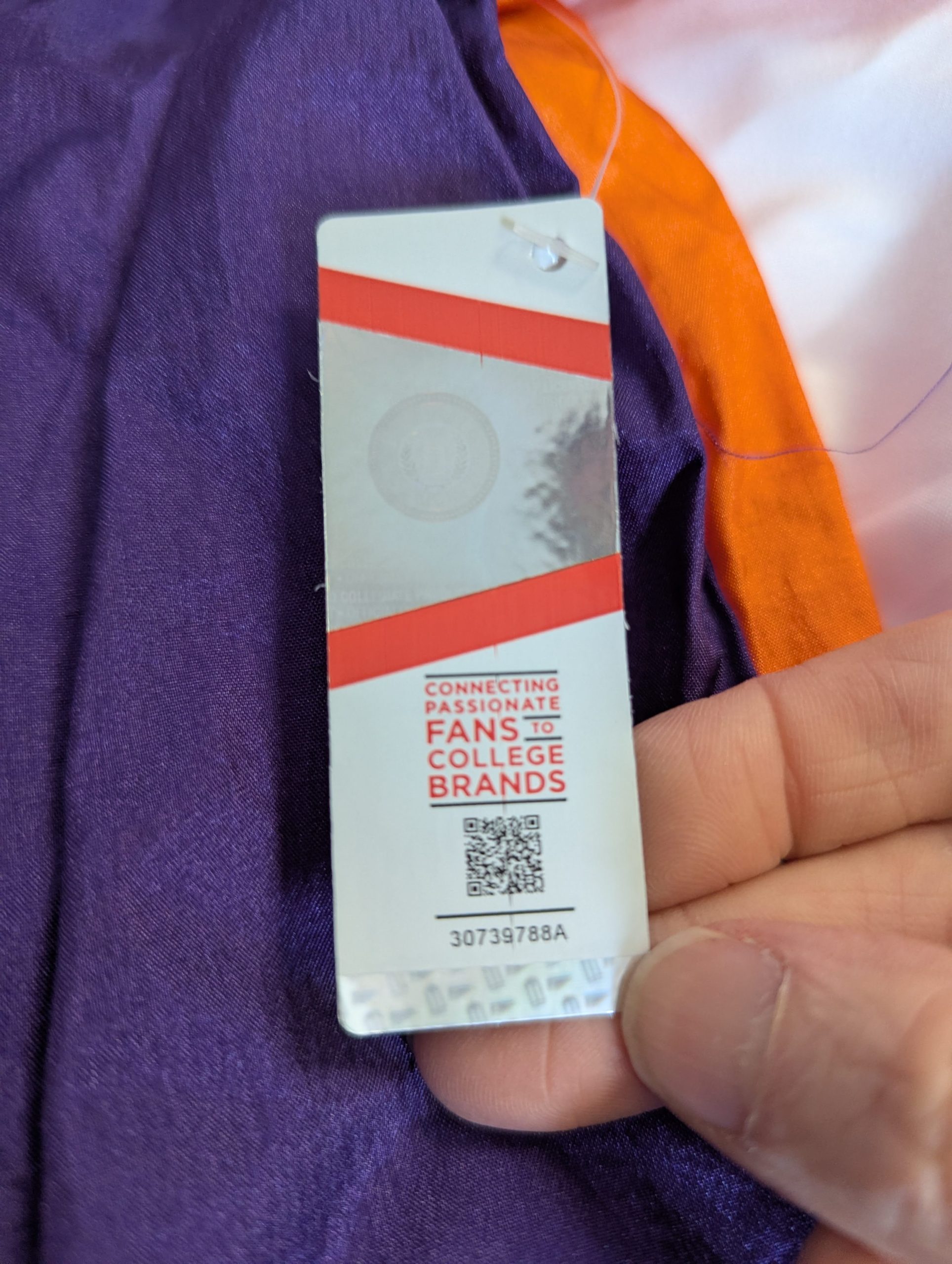 Clemson Windbreaker Jacket Officially licensed size L - Image 4