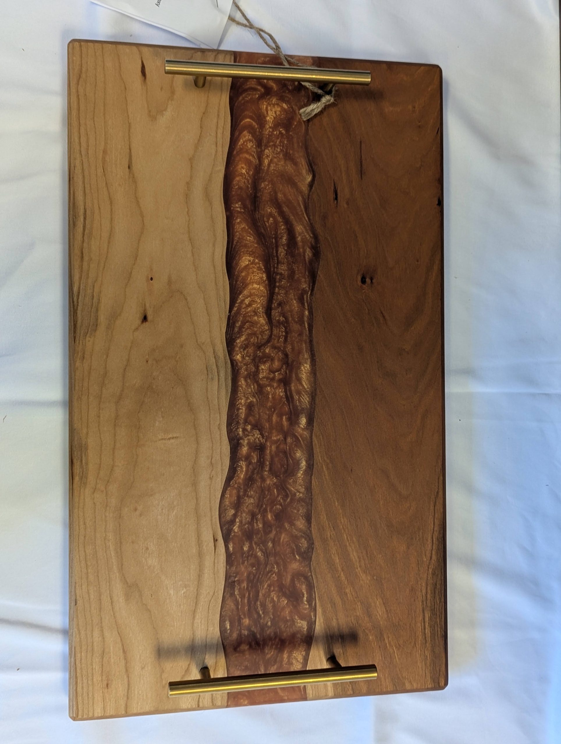 Handcrafted Charcuterie Board with Burnished Handles - Image 7