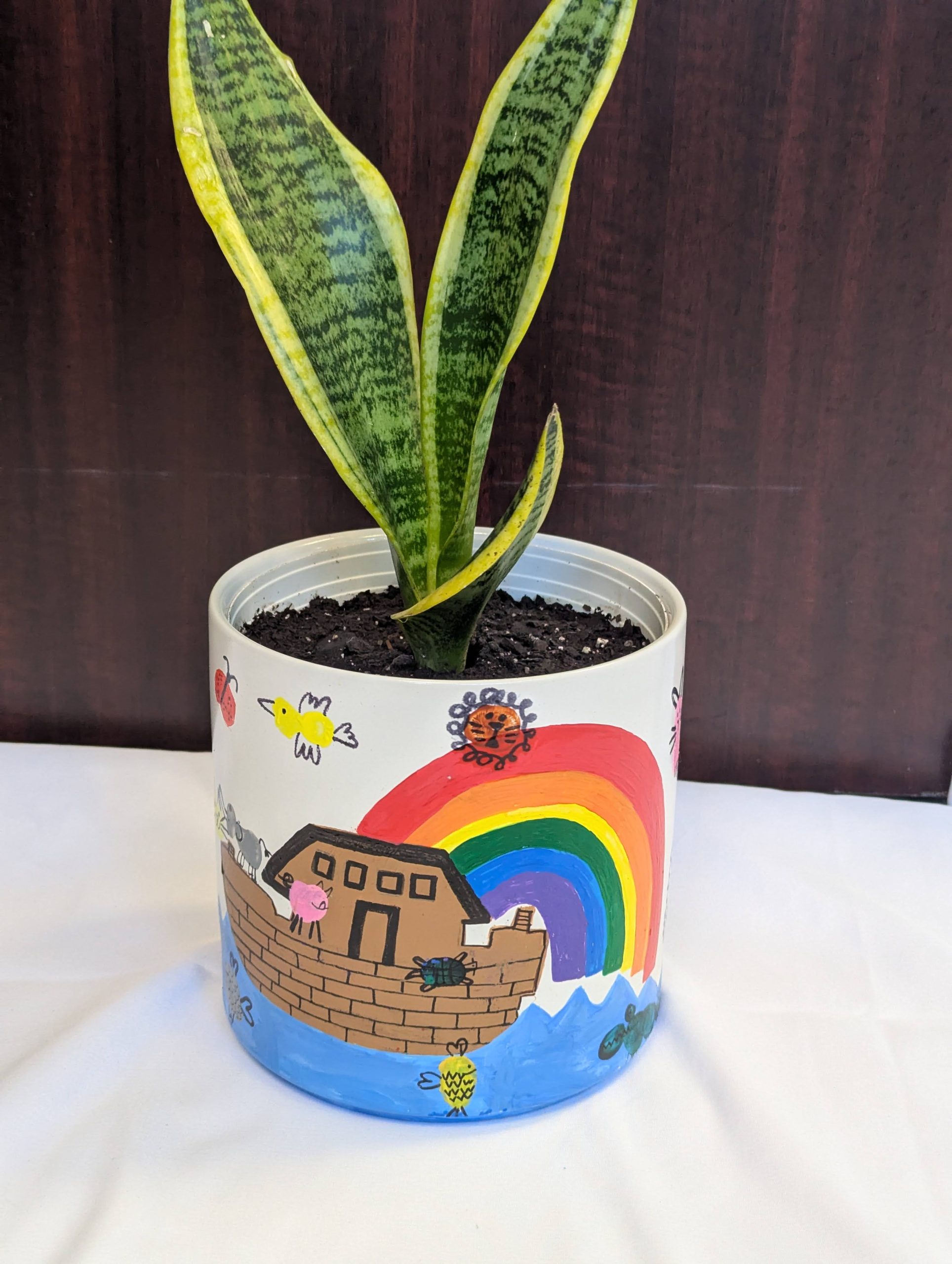 Twos' Class Art Project: Fingerprint Flower Pot - Image 4