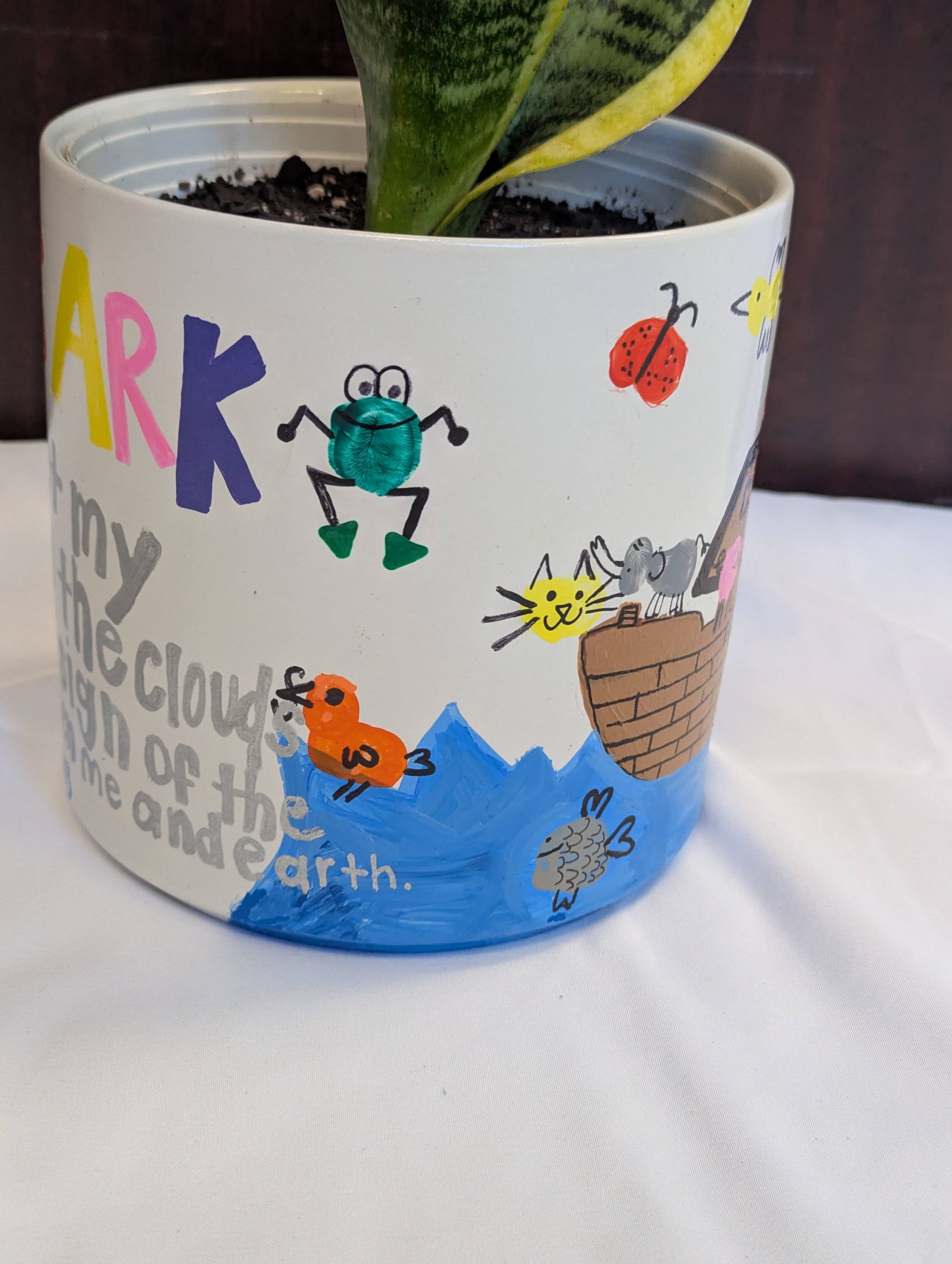Twos' Class Art Project: Fingerprint Flower Pot - Image 2