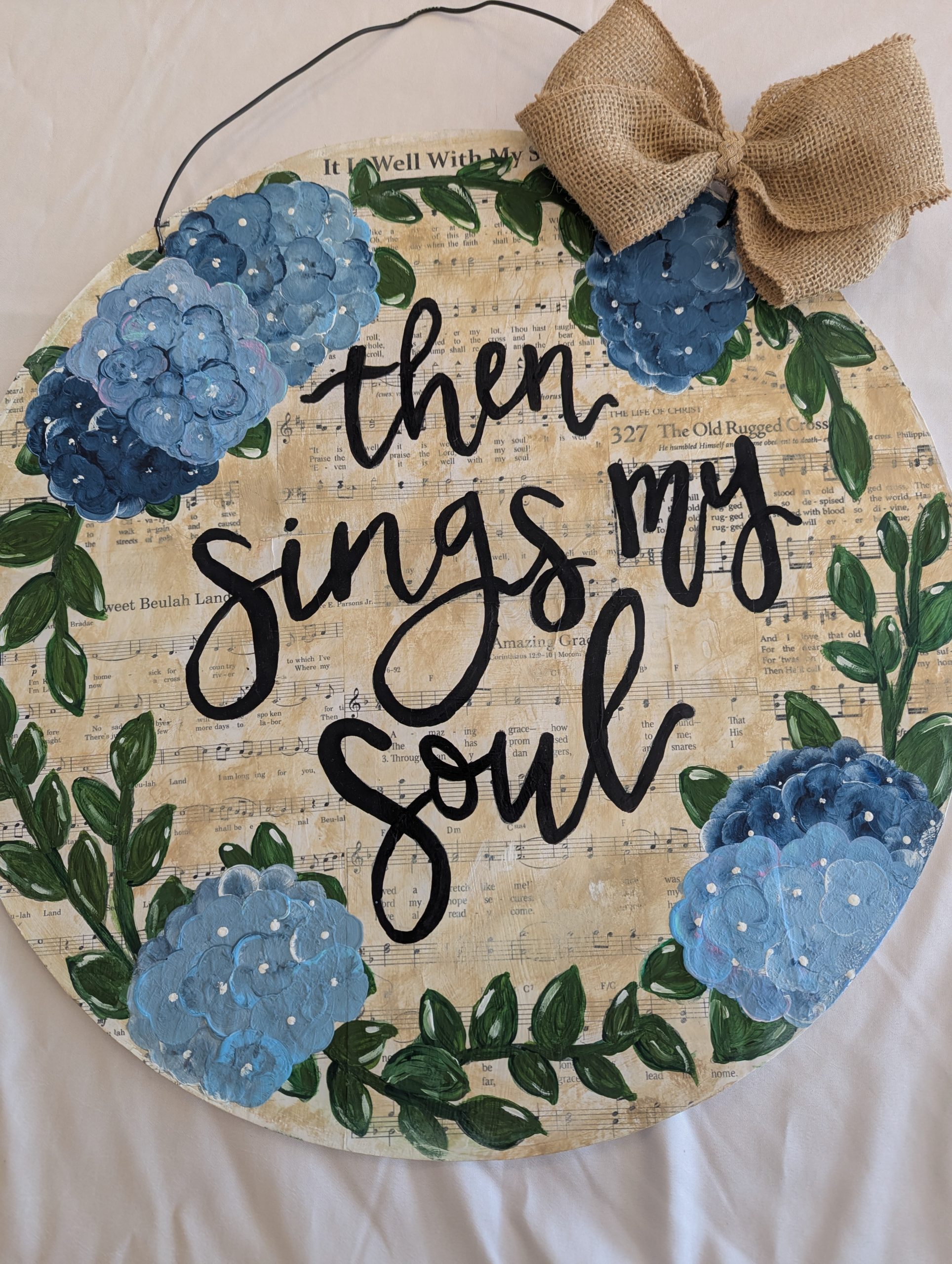 Then Sings My Soul Handpainted Door Sign - Image 2